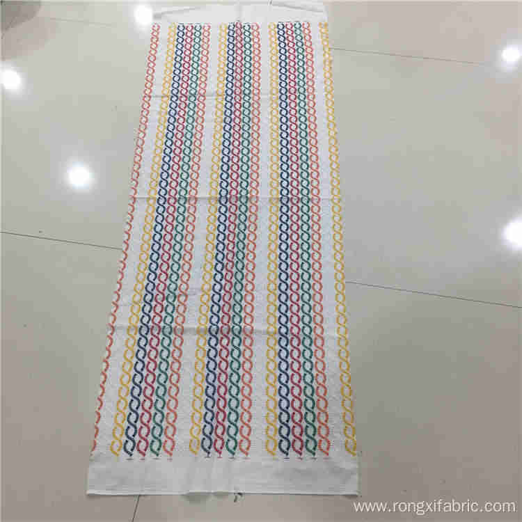 embroidered quality multi color embroidery fabric cotton