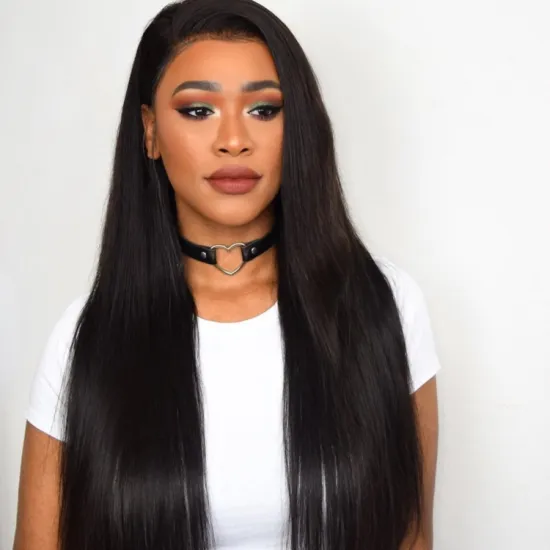 Li&queen Wholesale Cuticle Aligned Silky Straight Human Hair Bundle, Cheap Brazil Raw Straight Remy Hair Machine hair Weft