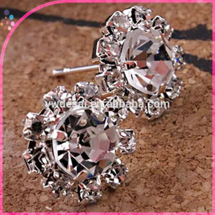 cool stud earrings The sun flower zircon earrings small earrings