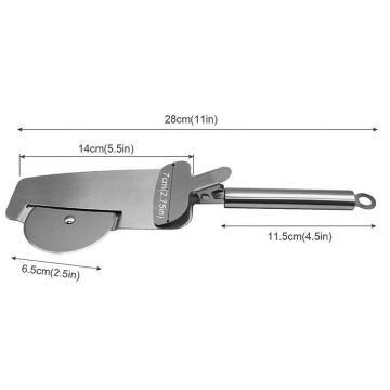 Shovel roda pemotong pizza stainless steel - mudah dipotong dan bersih