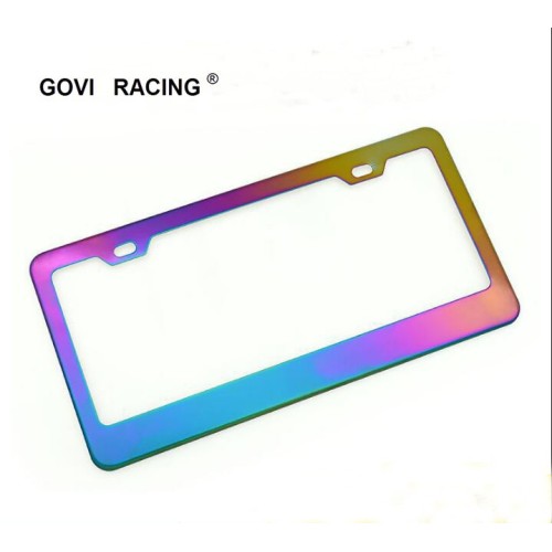 Blaues Auto -Nummernschild um Surround