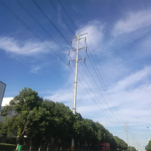 Composite Power Pole Utility electric poles hot dip galvanization for projects Factory