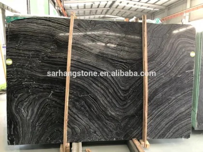 China Ancient Black Wood Vein Marble Slab Supplier