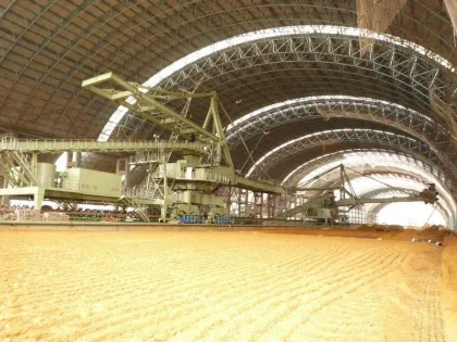 Q345 Long Span Steel Structures , V Brace Steel Framed Structures