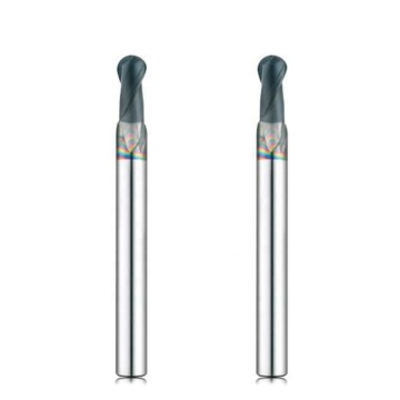 CNC Milling Cutter HRC55 2F Ball Nose Diamond Coating Carbide End Mill for Graphite