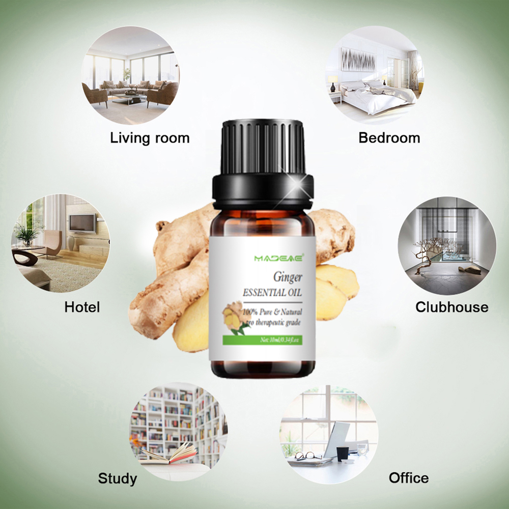 Aceite esencial de jengibre soluble en agua orgánica para masajes