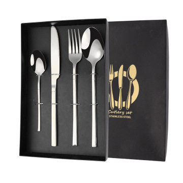 Eco-Friendly Luxury Stainless Steel Cutlery Set with Custom Logo - Perfect for Wedding Gift Boxes