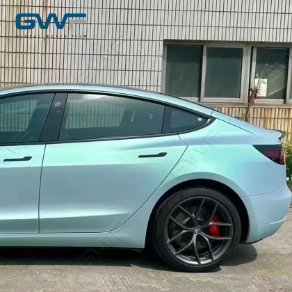 Super Matte Blue and Green Car Wrap