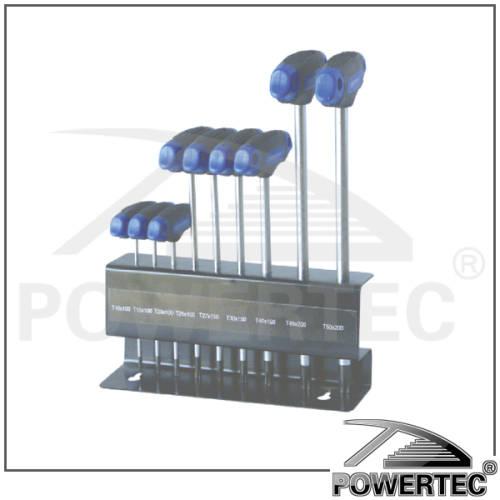 POWERTEC 8pcs T types of allen key