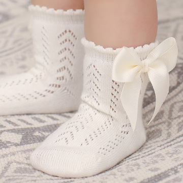 Princess Socks: Adorable Toddler Bowknot Stocking Dress Socks for Soft and Comfortable Baby Girls' Ankle Wear