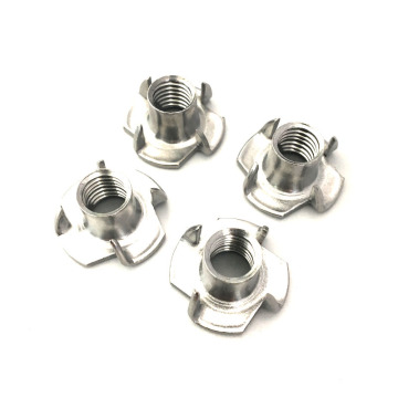 304 Stainless Steel DIN 1624 4 Claw Tee Nut (Four Prong Nut) - M4 Size