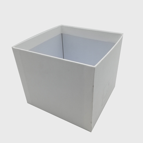 White Color Silver Stamping Rigid Cardboard Flower Box