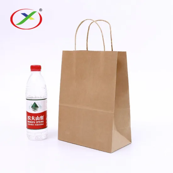 Recyclable fashionable kraft paper bags for gift