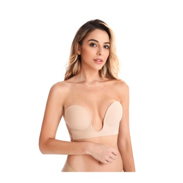 Reggiseno senza schienale invisibile adesivo aderente senza spalline push up