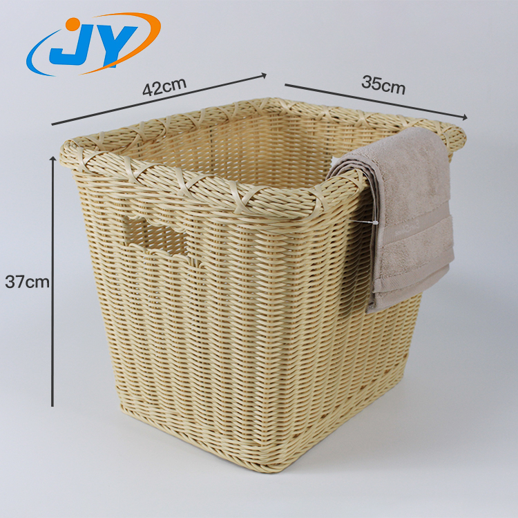 Washable PP Rattan Towel Laundry Basket for bathroom