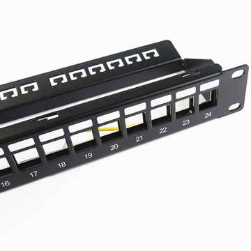 24 Port Black STP Patch Panel ohne Module