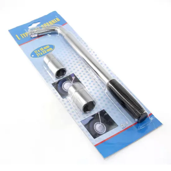 17-19mm & 21-23mm L-Type Telescopic Extending Lug Wrench: A Retractable Spanner Set for Auto Tire Nut Removal