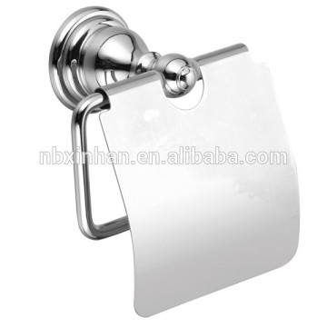 Conceal fitting design wall fitting zinc alloy toilet roll holder with lid polished chrome