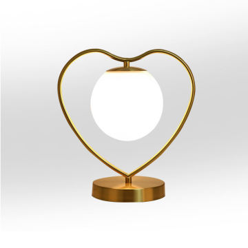 Factory Direct China Heart-shaped Glass Decorative Table Lamp