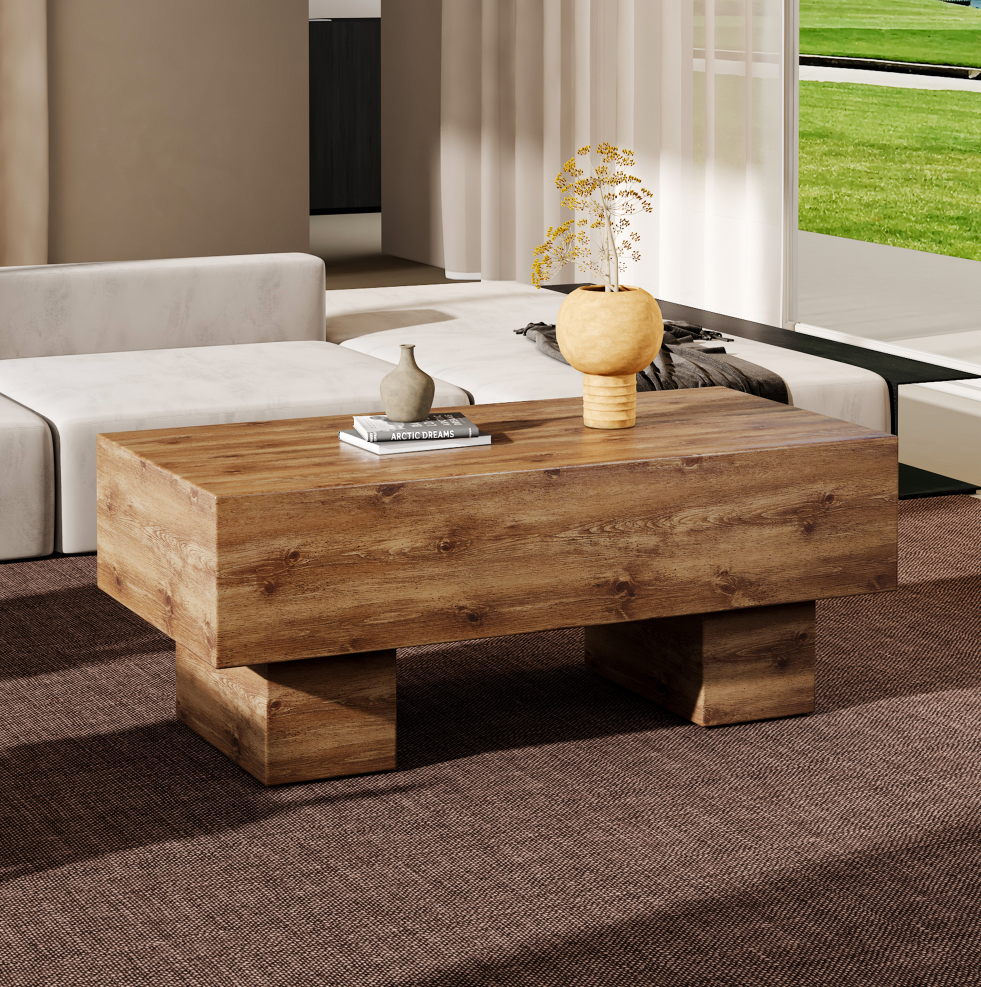Stylish wooden coffee table for living room