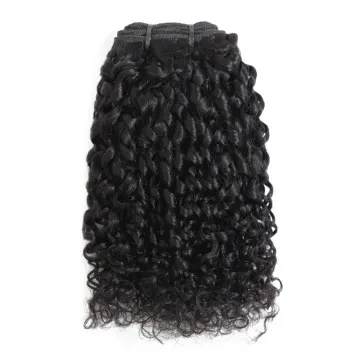 12A Double Drawn Virgin Cuticle Aligned Pixie Curl Funmi Hair Bundles With Closure