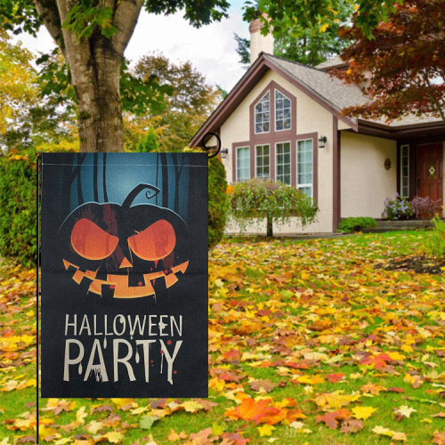 Customized LOGO Halloween personalise polyester garden flag