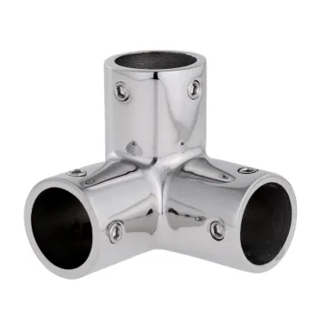 304 Stainless Steel Marine Handrail Tee Pipe Fitting - Yacht Accessories Three Way Boat Rail Connector