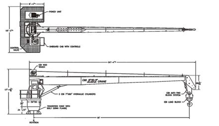 Marine hydraulic cranes