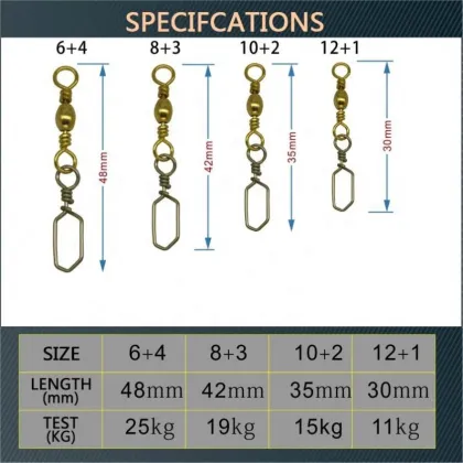 Barrel Swivel with Square Snap: Essential Fishing Tackle Accessory for Carp Fishing