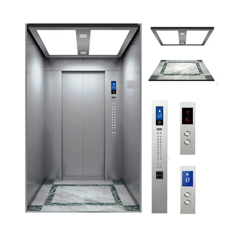 Mirror Stainless Steel Residential Hotel Passenger Elevator