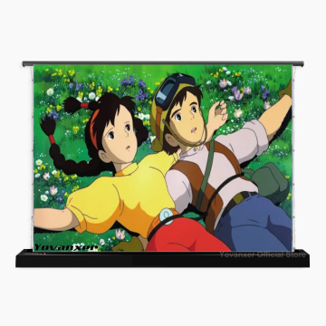 2024 Top High Gain Floor Rising Screen for Long Throw Projections - 4K Floor Stand Screen Projector