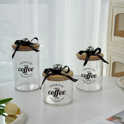 Clear Plastic Tea Coffee Sugar Canisters Candy Jar