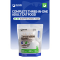 Complete congelamento seco com comida de gato tufado seco