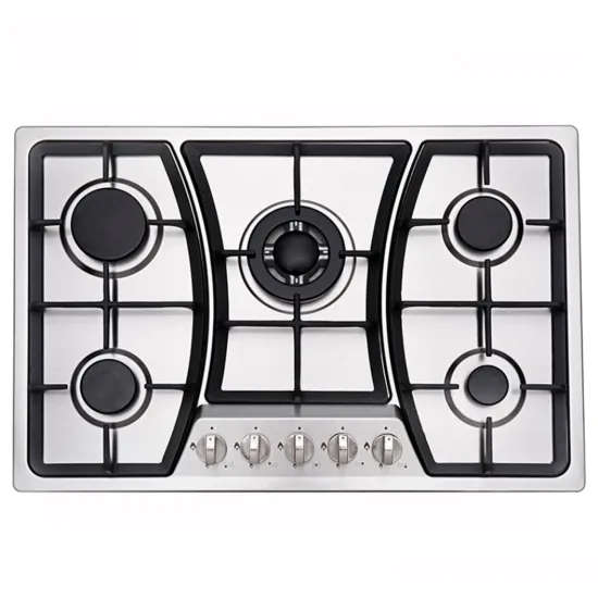 2024 Zhongshan Nuoyi Hot Selling 5 Burner Stainless Steel Built-in Gas Stove