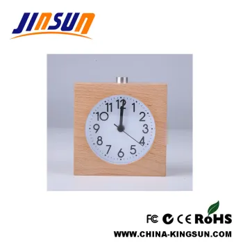 Pastoral Wooden Alarm Clock With Mute Quartz