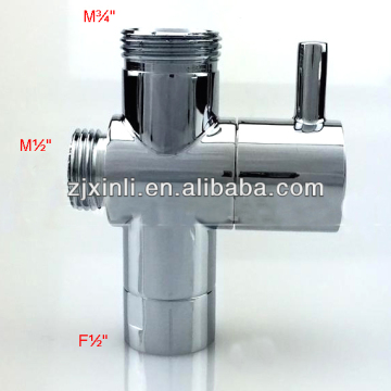 Direttore del rubinetto in ottone, kit doccia acqua separata per acqua separata, m3/4 "-m1/2" -f1/2 "