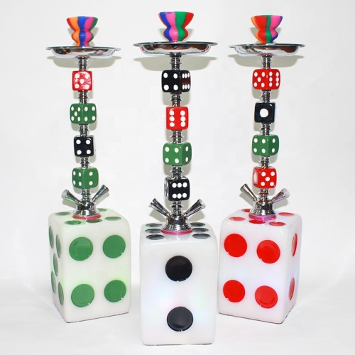 dice shisha Resin hookah  dice hookah with light