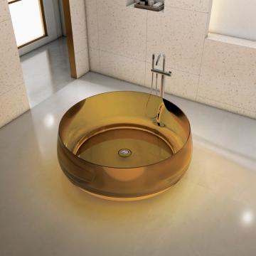 Multi-Color Crystal Bath Tub: Yellow Independent Resin Bathtub