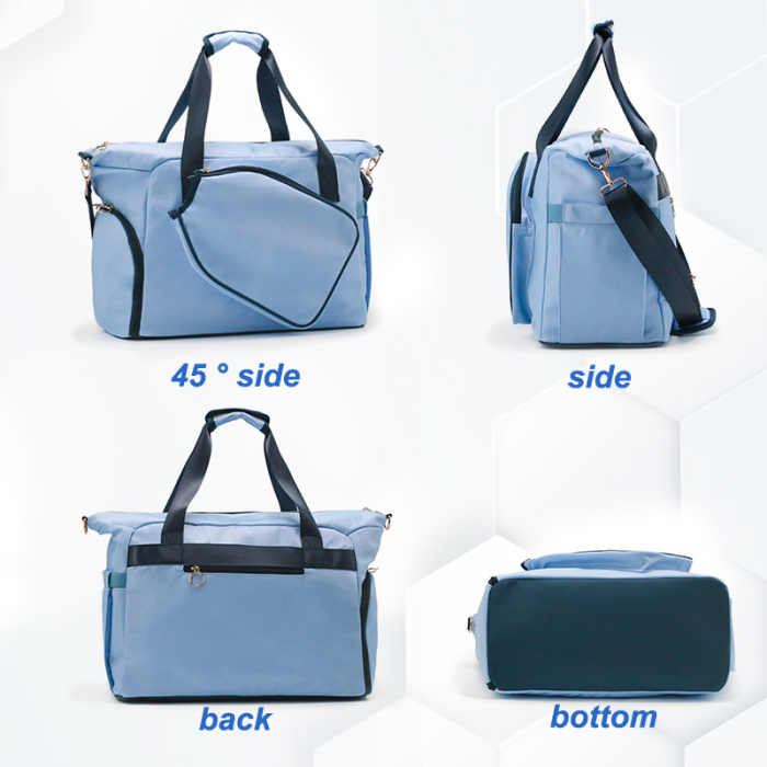 Women's nylon sports tote bag for pickleball