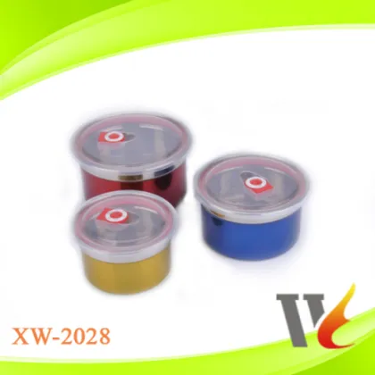 3pcs stainless steel colored tiffin box with lid