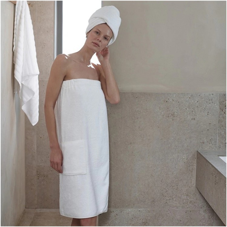 100% cotton terry bath towel wrap for women