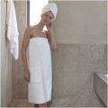 Shower beauty body towel wrap with pocket