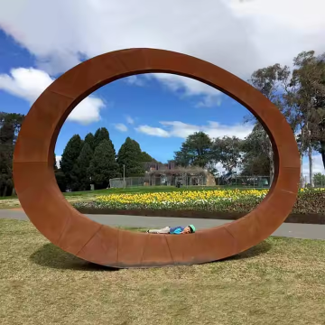 Customized Corten Steel Abstract Garden Sculpture - Rusty Metal Landscape Statue