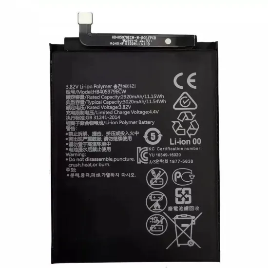 Title: "HB405979ECW Mobile Phone Battery for Huawei Models: Nova, Enjoy 6S, Enjoy 7, Enjoy 8E, Youth, Play 6A, Play 6, Y5 2017