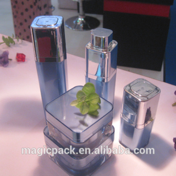 square cream jar and airless bottle cosmetic packaging wholesale