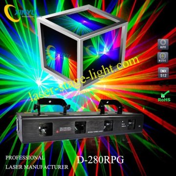 D-280rgp Four Lens Rgp Color Beam 150mw *2 405nm Wavelength Purple Laser Stage Lighting