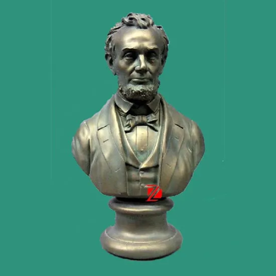 bronze Lincoln bust statue,famous figure bust sculpture