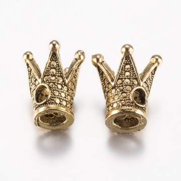 PandaHall: Antique Golden Tibetan Style Alloy Beads - Explore Crowned Accessories