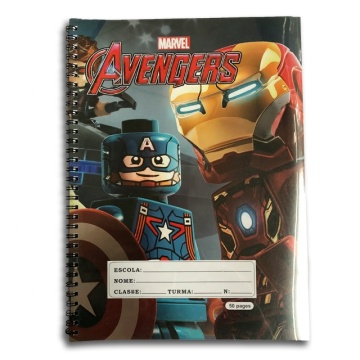 PVC Cover Spiral Notebook A4 200/100 Pages for School