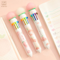 Cute Fresh Pink Peach 10 Colors Ballpoint Pen Kawaii School Office Writing Supplies Gift Stationery for Students Pens